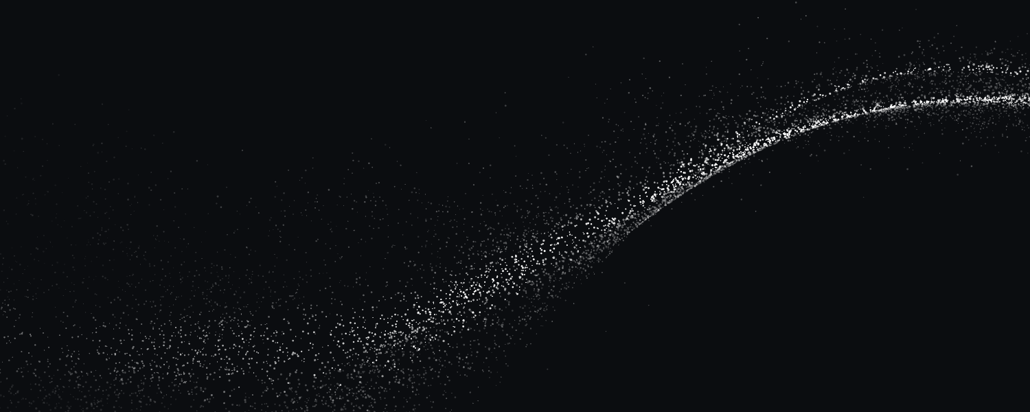 X Article cover: a flowing curve of white points on a dark background